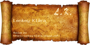 Lenkey Klára névjegykártya